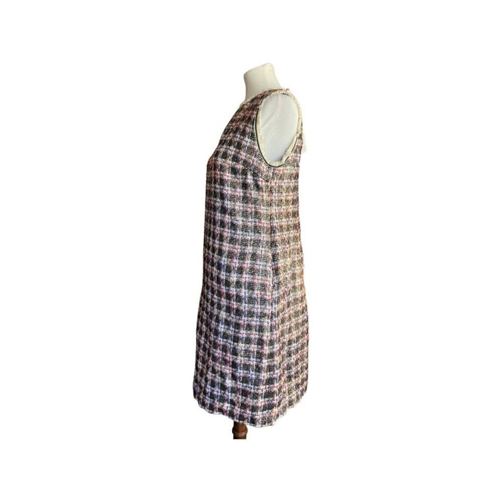 Iren Klairie Womens Metallic Multi color Sleeveless Tweed Shift Dress Size 40 - Picture 9 of 11